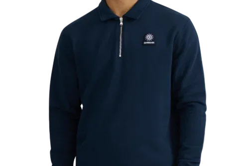 SANDBANKS QUARTER-ZIP POLO COLLAR SWEATSHIRT-AUTO WIN 23/10