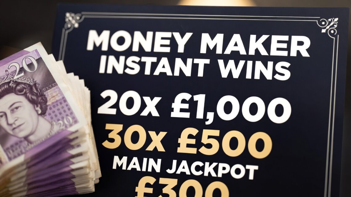 MONEY MAKER INSTANT WINS 20X £1000 | 30X £500-MAIN JACKPOT £300 -AUTO ...