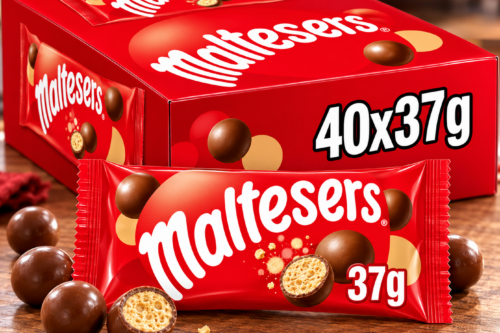 Maltesers Delicious Milk Chocolate Case of 40 Bags | Share Pack | Pouches of 37 gram x 40 | Ideal Present | Everyday Occasion | Fun