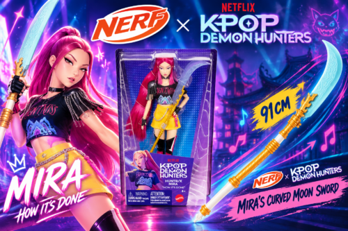KPop Demon Hunters - Mira's Curved Moon Sword 91cm & Fashion Doll 'How It's Done' HUNTR/X Mira -AUTO WIN 25/10