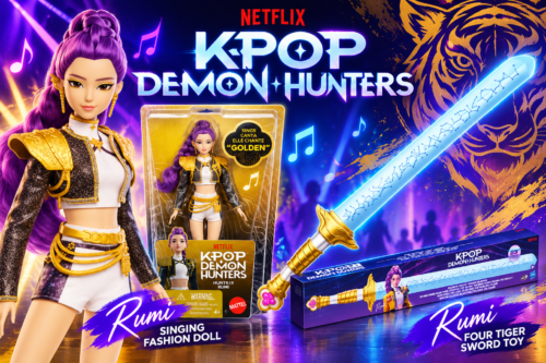 Netflix KPop Demon Hunters - Singing Fashion Doll 'Golden' HUNTR/X Rumi & Rumi Four Tiger Sword Toy-AUTO WIN 19/10