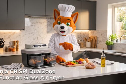 Ninja CRISPi DualZone 8-Function Glass Air Fryer, Bone-11/10