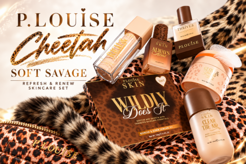 P.LOUISE Cheetah Soft Savage Refresh & Renew Skincare Set-AUTO WIN 24/10