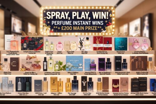 SPRAY, PLAY, WIN PERFUME INSTANT WINS + £200 MAIN PRIZE – AUTO WIN 06/10