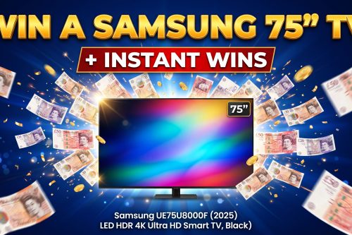 SAMSUNG 75″ TV + INSTANT WINS-AUTO WIN 02/11