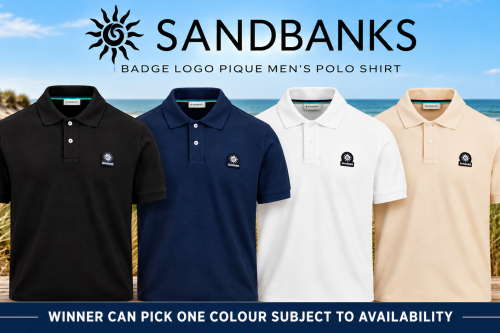 Sandbanks Badge Logo Pique Polo Shirt-AUTO WIN 01/11