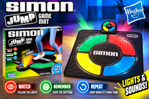 Hasbro Simon Jump Game Mat with Lights and Sounds, Electronic Memory Games-AUTO WIN 22/10