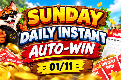 SUNDAY DAILY INSTANT! JACKPOT £50 AMAZON VOUCHER AUTO-WIN 01/11