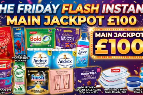 THE FRIDAY FLASH INSTANT- MAIN JACKPOT £100 -AUTO WIN 16/10
