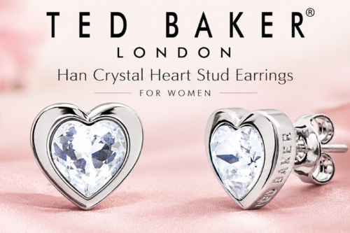 Ted Baker Han Crystal Heart Stud Earrings For Women-AUTO WIN 16/10