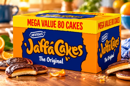 McVitie's Jaffa Cakes, Mega Value 80 Cakes Box (4 Packs of 20 Cakes) | Vegetarian Friendly, Sweet Zesty Snack, Great for Sharing, Packaging May Vary AUTO-WIN 06/10