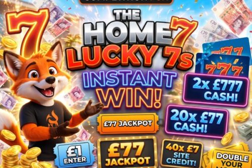 THE LUCKY 7s INSTANT WIN! MAIN JACKPOT £77- AUTO WIN 28/10